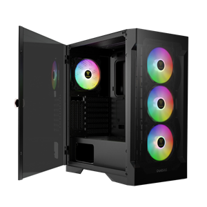 GAMDIAS TALOS E2 Elite, 850W, 80+ Bronze, Tempered Glass, ARGB, ATX GAMING KASA