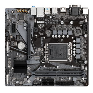 GIGABYTE H610M H V2 DDR4, rev1.0, 2xDDR4, M.2, D-SUB, HDMI, 12-13.14.Nesil, LGA1700 Soket, Anakart