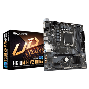 GIGABYTE H610M H V2 DDR4, rev1.0, 2xDDR4, M.2, D-SUB, HDMI, 12-13.14.Nesil, LGA1700 Soket, Anakart