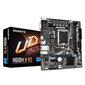 GIGABYTE H610M H V2, rev.1.0, 2xDDR5, M.2, D-SUB, HDMI, 12-13.14.Nesil, LGA1700 Soket, Anakart