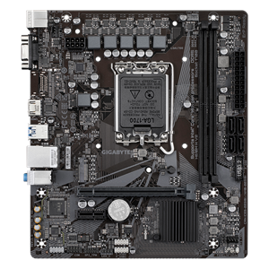GIGABYTE H610M H V2, rev.1.0, 2xDDR5, M.2, D-SUB, HDMI, 12-13.14.Nesil, LGA1700 Soket, Anakart