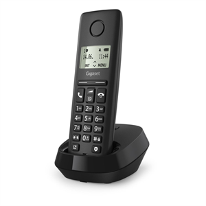 GIGASET PURE 100, Dect Telefon, Siyah, 14 Saat Konuşma, 180 Saat Bekleme, 50 Kişilik Rehber
