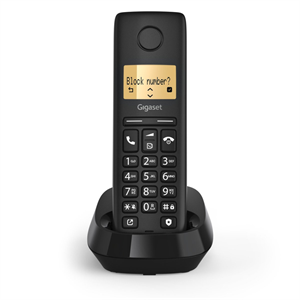 GIGASET PURE 100, Dect Telefon, Siyah, 14 Saat Konuşma, 180 Saat Bekleme, 50 Kişilik Rehber