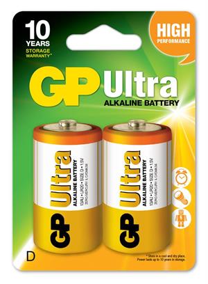 GP G-Tech LR20 Büyük Boy Ultra Alkalin Pil 2li Paket GP13AU-U2 D Boy