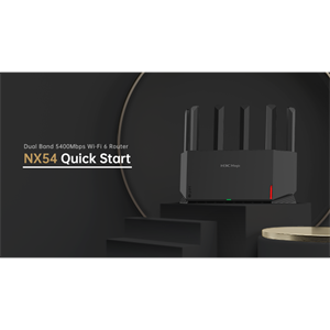 H3C Magic NX54, Dual Band, WiFi 6, 5400Mbps, 4Port GigaBit, 6ad Anten, Masaüstü, Router, Access Point