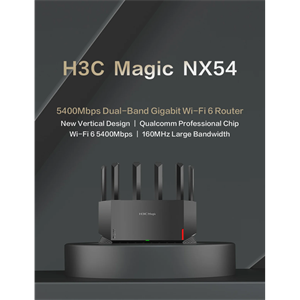 H3C Magic NX54, Dual Band, WiFi 6, 5400Mbps, 4Port GigaBit, 6ad Anten, Masaüstü, Router, Access Point