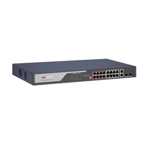 HIKVISION DS-3E0318P-E(C) 18 Port Mbit 16 Port PoE+ 250W 2xCombo Uplink Desktop Yönetilemez Metal Kasa Switch