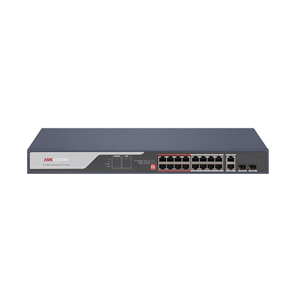 HIKVISION DS-3E0318P-E(C) 18 Port Mbit 16 Port PoE+ 250W 2xCombo Uplink Desktop Yönetilemez Metal Kasa Switch