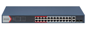 HIKVISION DS-3E1326P-EI 26 Port Mbit 24 Port Poe 370W 2xCombo Uplink Yönetilebilir Smart Switch