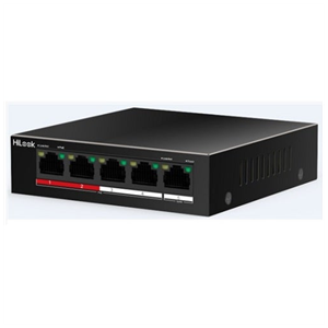 HILOOK NS-0105P-35(B), 4 Port, Megabit, PoE 35W, 1 Port Megabit Uplink, Long Range 250Metre, Yönetilemez, Masaüstü Switch