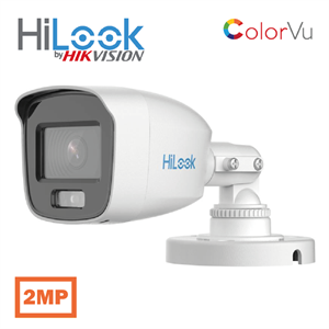 HILOOK THC-B129-LPS, 2Mpix, 2.8mm Lens, 20Mt Gece Görüşü, IP66, Color Vu, Dahili Mikrofon, Bullet Kamera