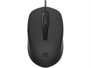 HP 150 240J6AA Siyah Kablolu Optik Kablolu Mouse 1600 DPI Optik Sensörlü