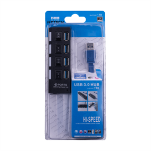 HYTECH HY-U350, USB3.0 to 4xUSB 3.0, Açma Kapama Tuşlu, USB HUB