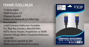 INCA IHK-15T 15 Mt 2.0V 4K& 2K & FULL HD HDMI Kablo