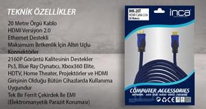 INCA IHK-20T 20 Mt 2.0V 4K& 2K & FULL HD HDMI Kablo