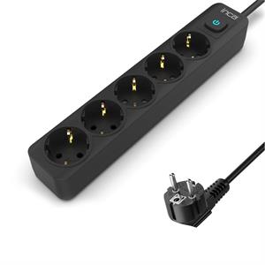 INCA IPW-44SY3 4lü 3mt Siyah Yeşil Akım Korumalı Priz