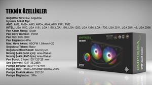 INCA ISS-02XN LGA1700/AM4/AM5 240 mm ARGB Siyah Sıvı Soğutma