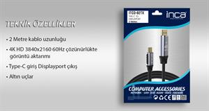 INCA ITCD-02TX 2 Mt TYPE-C TO DİSPLAYPORT Kablo