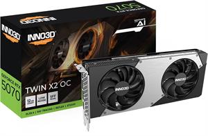 Inno3D GeForce RTX5070 Twin x2 OC 12GB GDDR7 192 Bit DLSS 4 Ekran Kartı