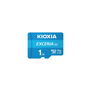 KIOXIA 1TB ExceriaG2, LMEX2L001TG2 U1 V30 4K,  CL10, 100Mb/s, MicroSD Kart Bellek (SD Adaptörlü)