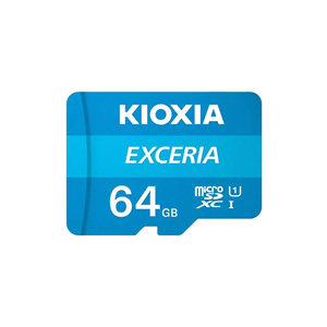 KIOXIA 64GB Exceria, LMEX1L064GG2, UHS-1, CL10, 100Mb/s, MicroSD Kart Bellek (SD Adaptörlü)