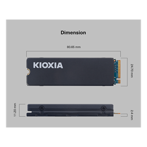 KIOXIA EXCERIA HEATSINK G4, LSC11K4T09G8, 4TB, 6200/4900, Gen4, NVME PCIe M.2 2280, SSD,(Soğutuculu)
