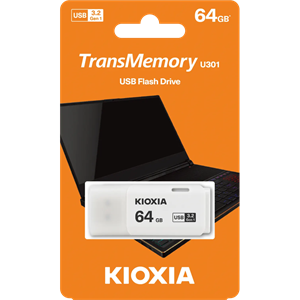 KIOXIA U301W 64GB USB 3.2 Gen1 TransMemory Flash Disk (Beyaz)