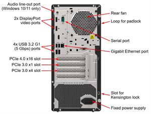 LENOVO ST50 V2 7D8JA043EA-V1 XEON E-2324G (4C) 16GB 2x960 SSD 4U TOWER Raid 0,1 Server