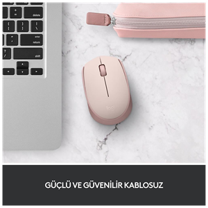 LOGITECH 910-006865, M171 Rose, USB Nano 2,4G Kablosuz, 1000dpi, Optik, 3 Tuşlu, 12ay Pil Ömrü, Mouse
