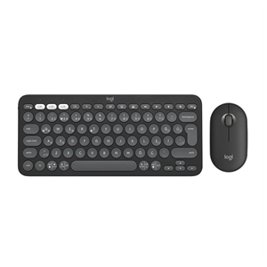 LOGITECH Pebble 2 Combo, Grafit, 920-012245, Bluetooth, Türkçe, Q, Multimedya, Mini Klavye Mouse Set