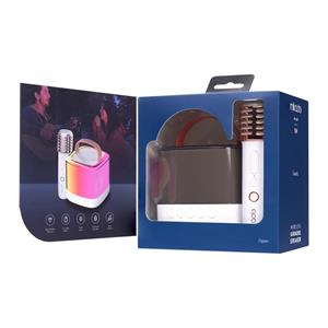 Mikado MD-27BT Naos Krem USB+TF+Bluetooth  Wireless Karaoke Mikrofonlu 5W 800mAh Taşınabilir Speaker