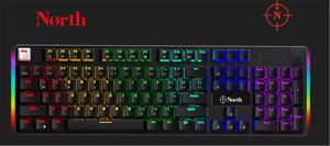 North Shield Blue Switch Türkçe Q RGB Mekanik Gaming Klavye