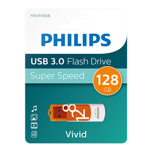 PHILIPS FM12FD00B/00 128GB USB3.0 Turuncu/Beyaz USB Bellek