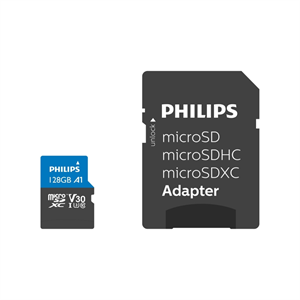 PHILIPS FM12MP65B, 128GB, SDXC, UHS-I, V30, Class10, MicroSD Kart Bellek (SD Adaptörlü)