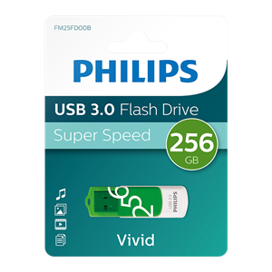 PHILIPS FM25FD00B/00 256GB USB3.0 Yeşil/Beyaz USB Bellek