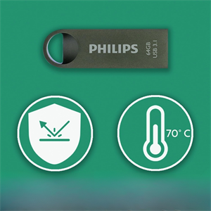 PHILIPS FM64FD165B, 64GB, USB 3.1, Moon, Uzay Grisi, Flash Disk