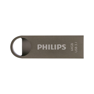 PHILIPS FM64FD165B, 64GB, USB 3.1, Moon, Uzay Grisi, Flash Disk