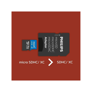 PHILIPS FM64MP65B, 64GB, SDXC, UHS-I, V30, Class10, MicroSD Kart Bellek (SD Adaptörlü)