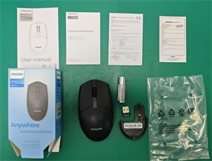 PHILIPS SPK7337 Nano Alıcılı Kablosuz 1200dpi siyah Mouse