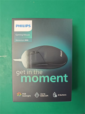 PHILIPS SPK9304 USB 6400dpi siyah RGB Optik Oyuncu Mouse
