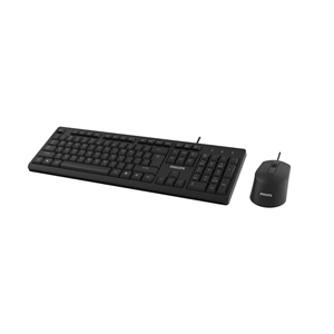 PHILIPS SPT6234B, Siyah, Türkçe Q, USB Kablolu, Klavye Mouse Set