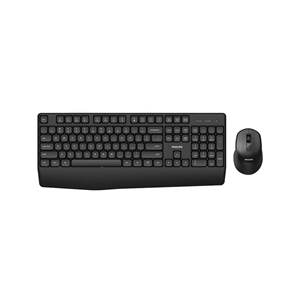 PHILIPS SPT6348B, Siyah, Türkçe Q, 2.4Ghz Kablosuz, Multimedya Klavye Mouse Set