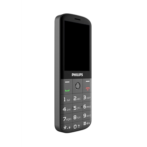 PHILIPS Xenium E227, 32Mb, Siyah, 32Mb Ram, 2,8inc Ekran, Arka Kamera, Çift Sim Desteği, FM Radyo, 1700mAh Pil, El Feneri, Türkiye KVK Garantili