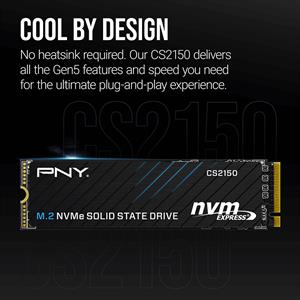 PNY CS2150 1TB 10200/8300 MB/s M.2 NVMe SSD (M280CS2150-1TB-TB)