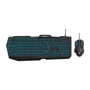 QUANTUM QG-Q6168, USB Kablolu, 3 Renk Arkadan Aydınlatmalı, Türkçe Q, 3600Dpi Mouse, Gaming Klavye Mouse Set (Siyah)
