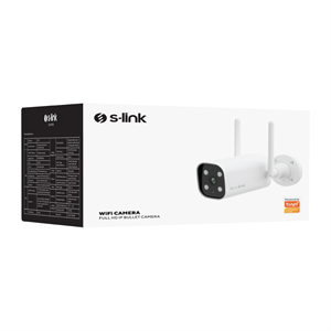 S-LINK SL-BLT01, Akıllı Güvenlik Kamerası, WiFi, 2Mpix, 3.6mm Lens, 10m. Gece Görüşü, Micro SD Kartlı, TUYA Yazılım