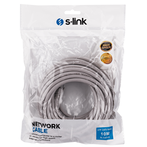 S-LINK SL-CAT610, CAT6, Patch, 10Mt, Kablo (Gri)