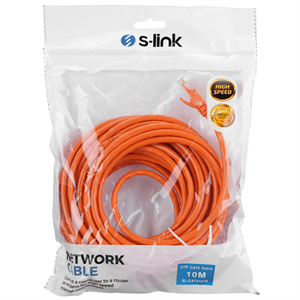 S-LINK SL-CAT610TR, CAT6, Patch, 10Mt, Kablo (Turuncu)