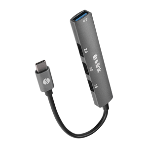 S-LINK SW-U324, Type-C to 3xUSB 2.0, 1xUSB 3.0, Metal, USB HUB