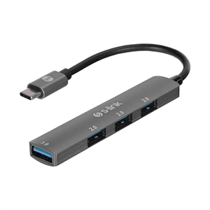 S-LINK SW-U324, Type-C to 3xUSB 2.0, 1xUSB 3.0, Metal, USB HUB